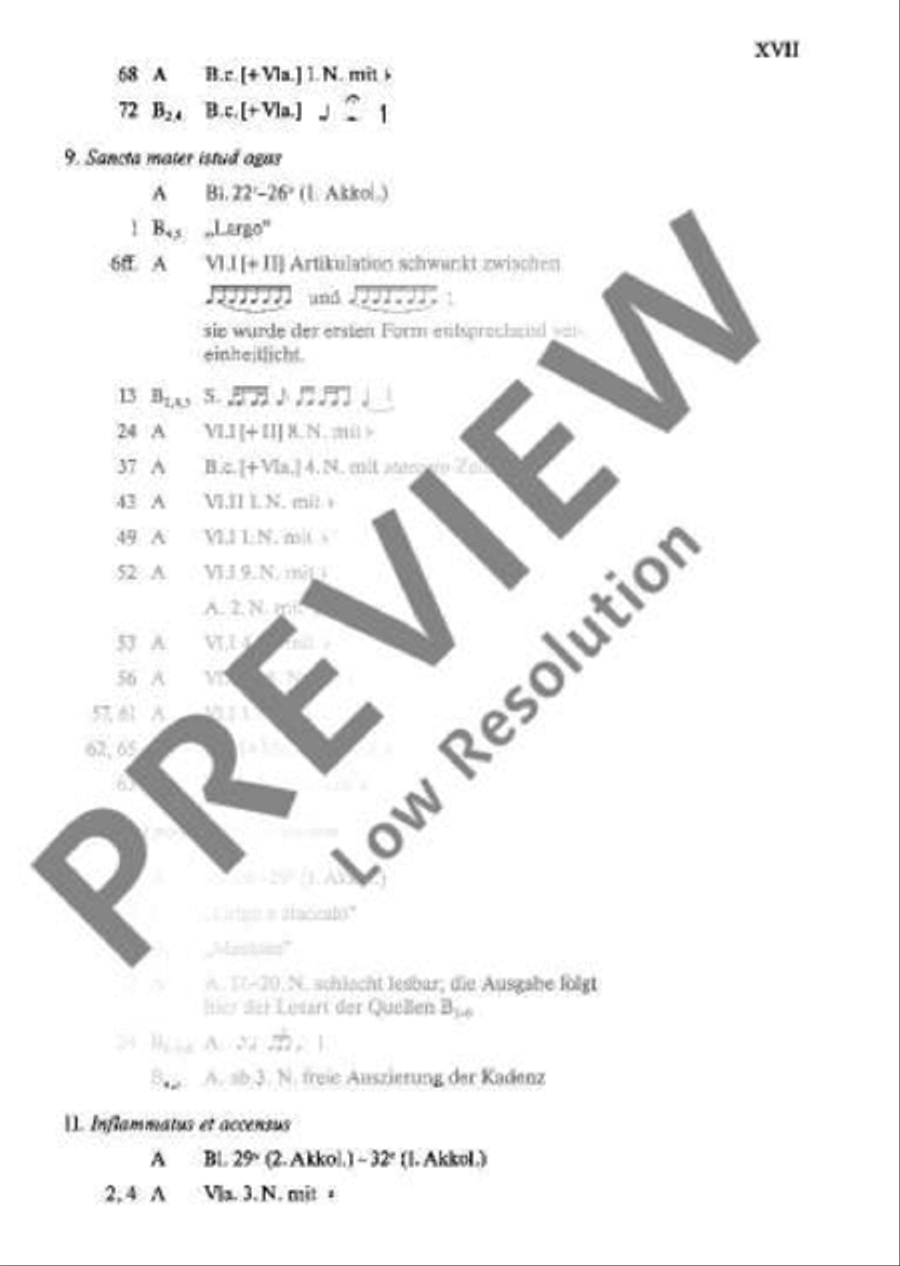 Stabat Mater Basso Continuo scores gallery preview page 18