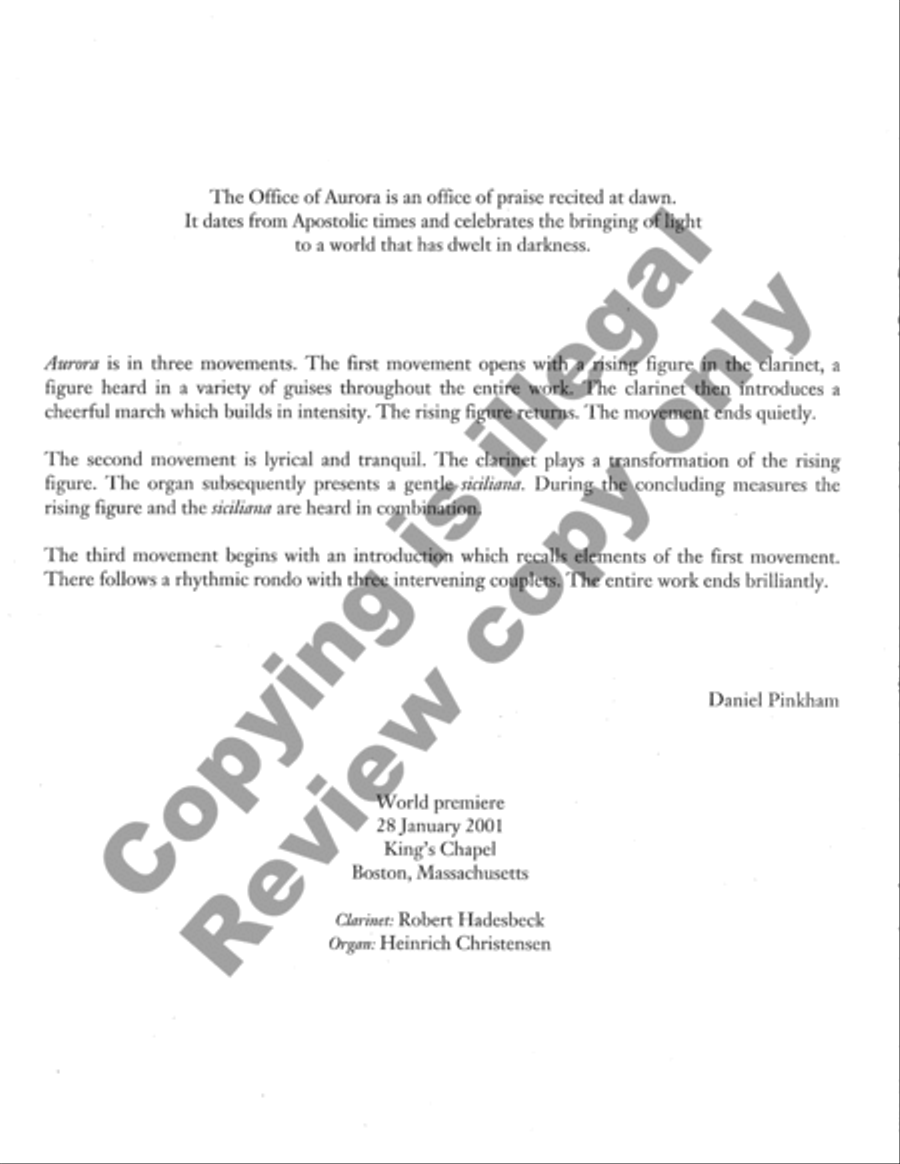 Aurora Clarinet scores gallery preview page 3
