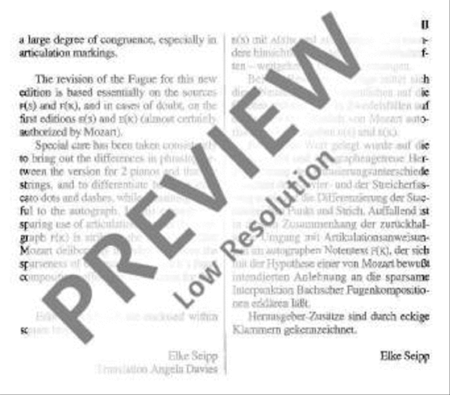 Adagio and Fugue C minor Miniature Score scores gallery preview page 8