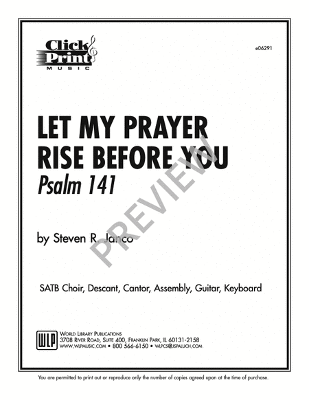 Let My Prayer Rise Before You: Ps 141