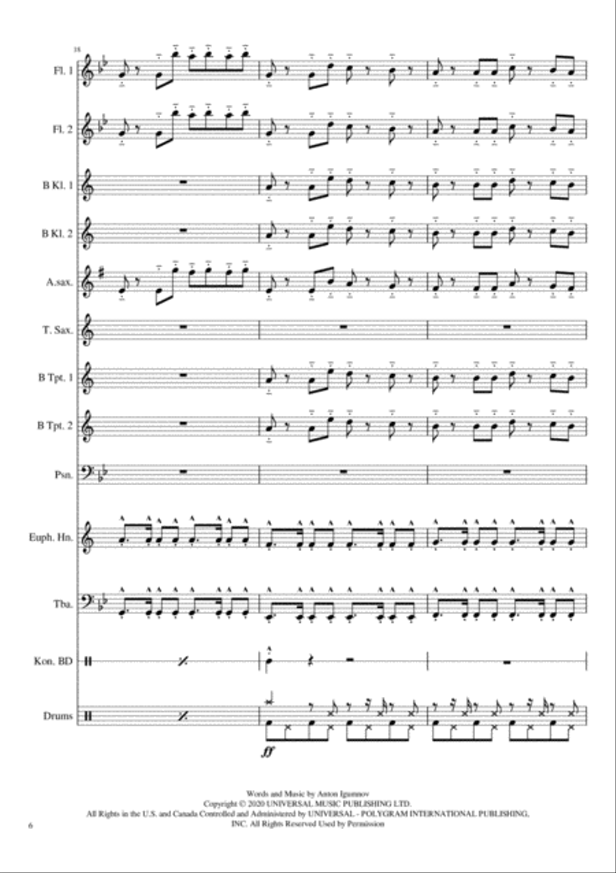 Astronomia Concert Band scores gallery preview page 6