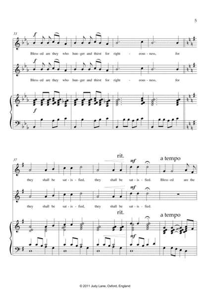 The Beatitudes - A musical setting for choir image number null