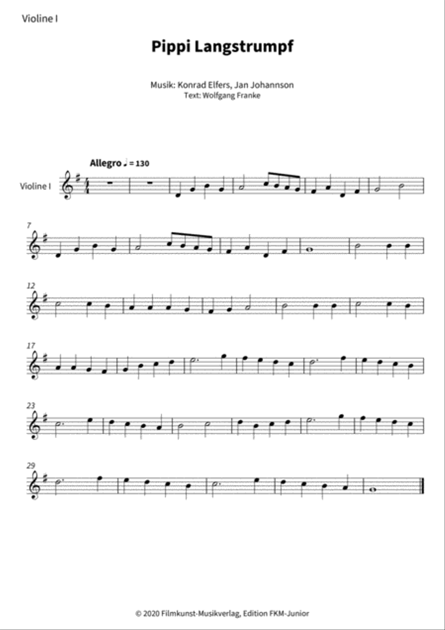 Pippi Langstrumpf Pippi Langstrumpf String Orchestra scores gallery preview page 6