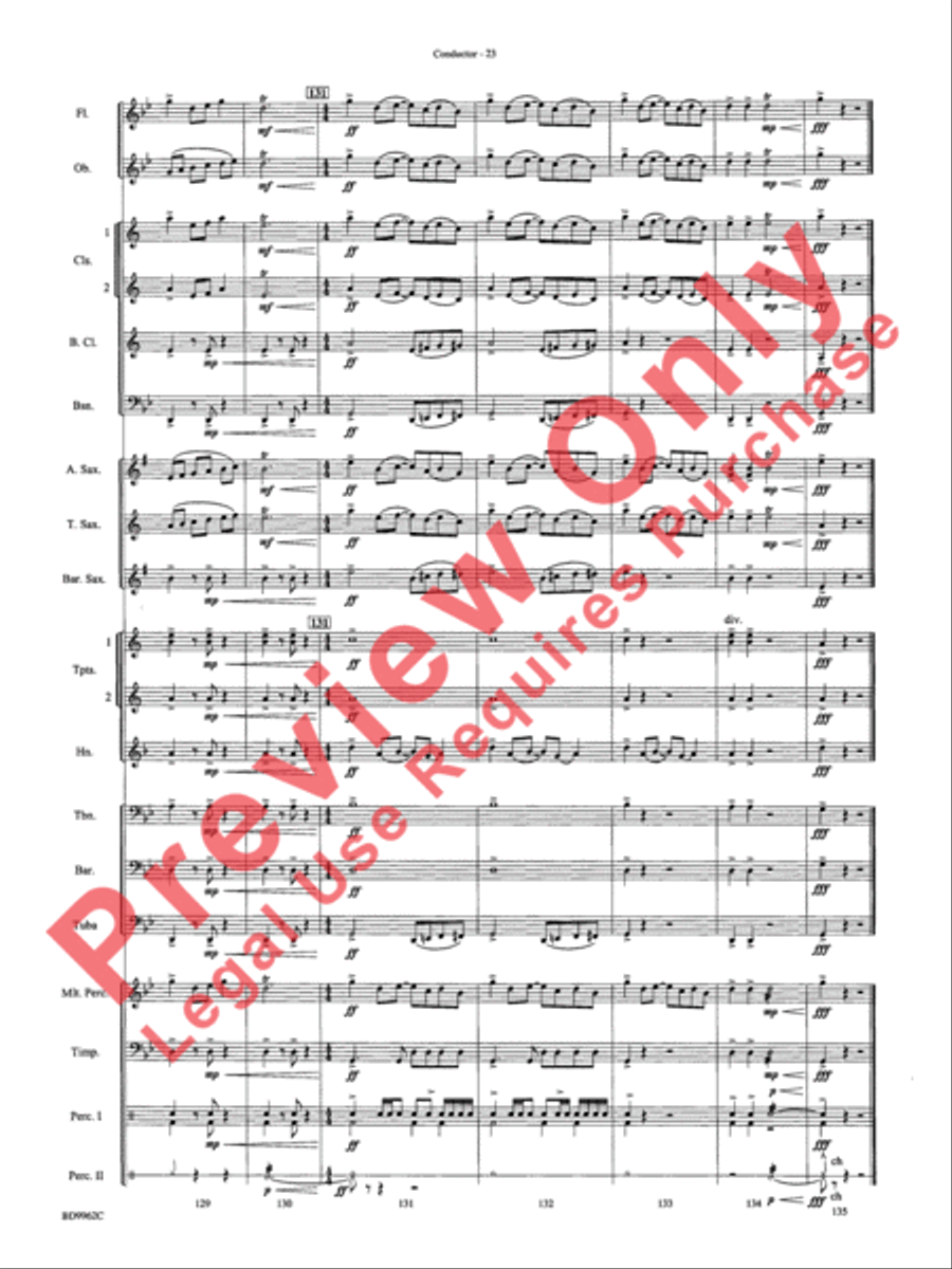 Rites of Tamburo Concert Band scores gallery preview page 26