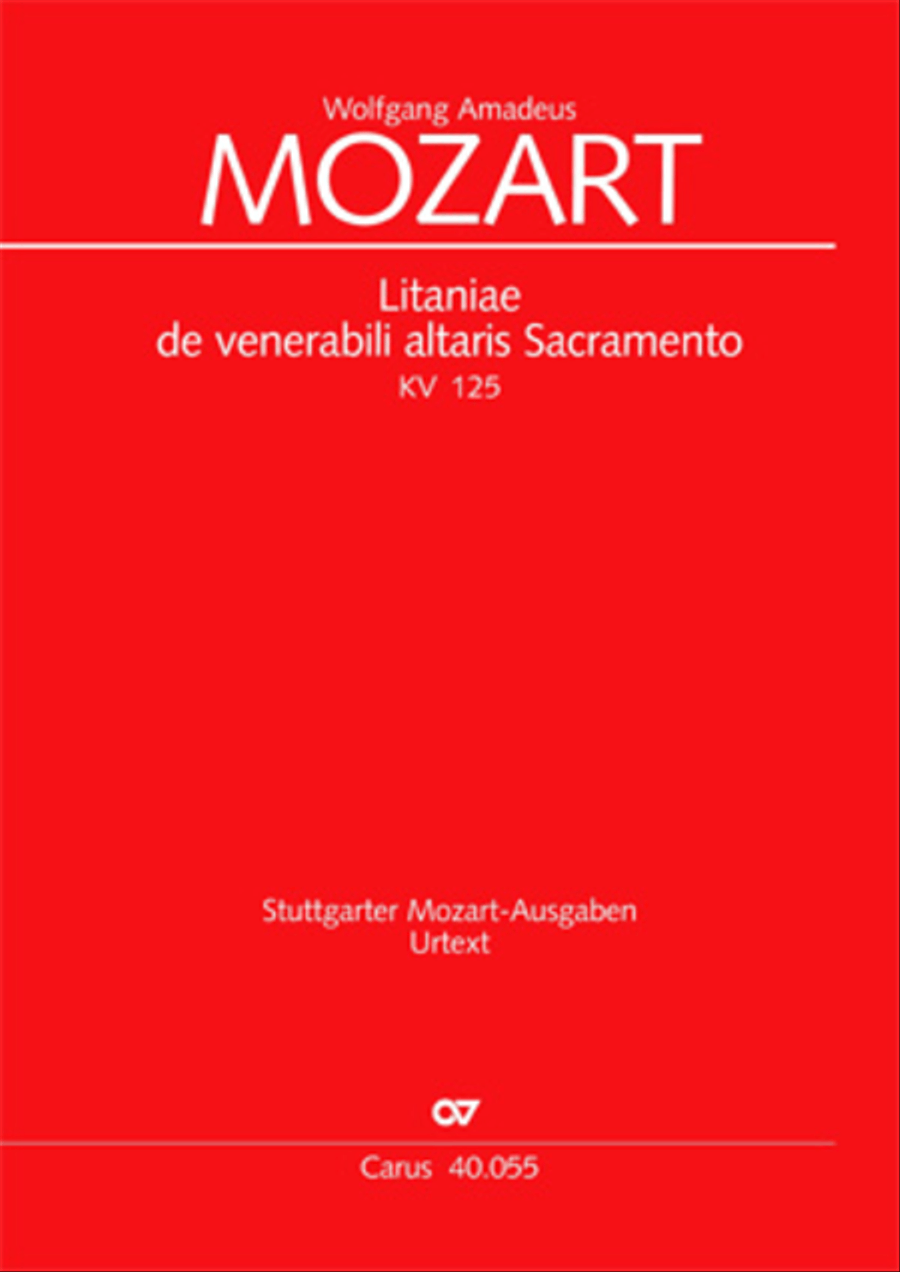 Litaniae de venerabili altaris Sacramento in B 4-Part scores gallery preview page 1