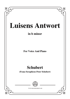 Schubert-Luisens Antwort,in b minor,for Voice&Piano