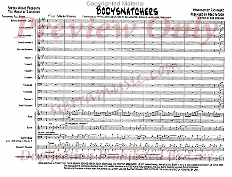 Bodysnatchers Bodysnatchers Jazz Ensemble scores gallery preview page 2