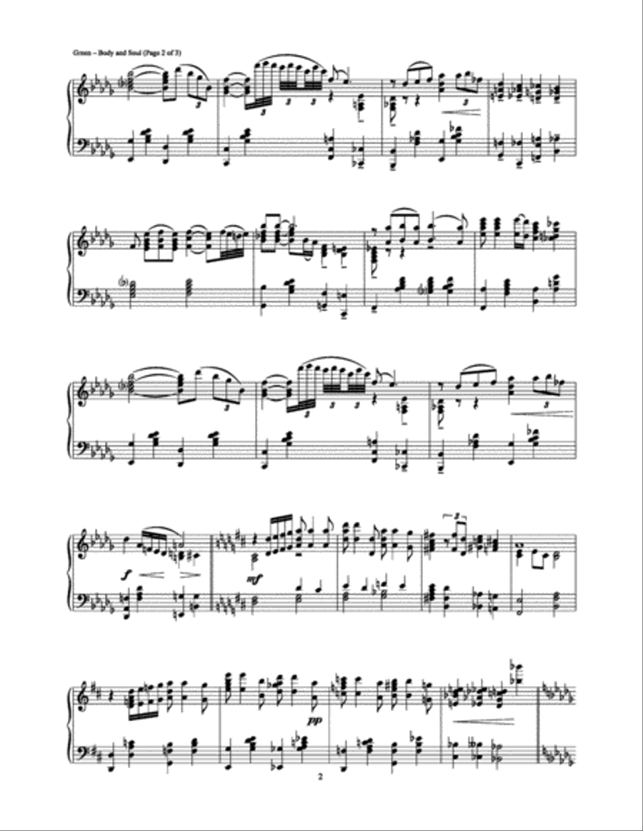 Body and Soul Body and Soul Piano Solo scores gallery preview page 2