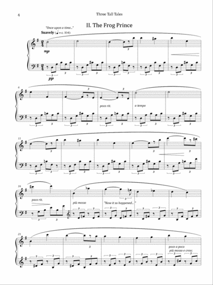 Three Tall Tales for Narrator and Marimba Marimba scores gallery preview page 3