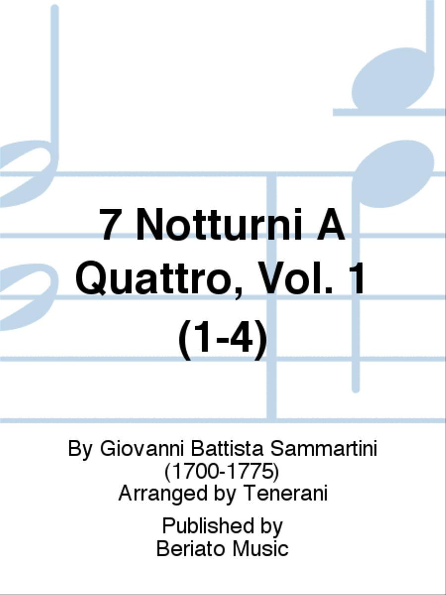 7 Notturni A Quattro, Vol. 1 (1-4) Flute scores gallery preview page 1