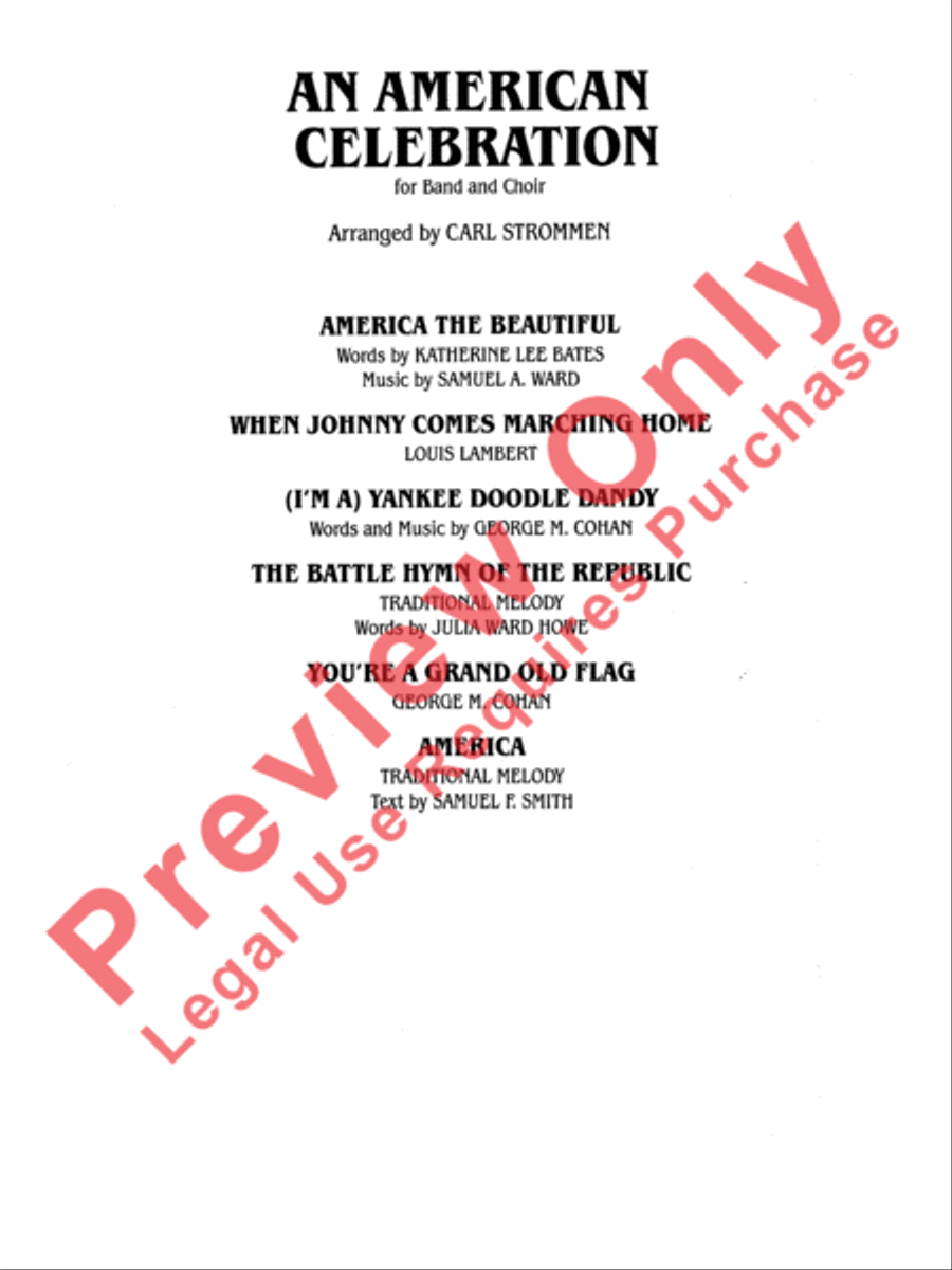 An American Celebration Concert Band scores gallery preview page 3