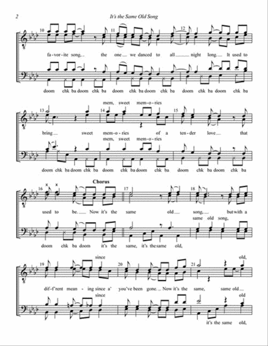 It's the Same Old Song TTBB scores gallery preview page 3