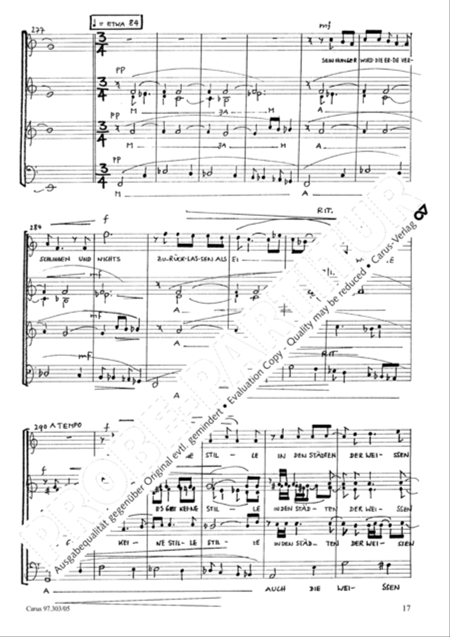 Wir sind ein Teil der Erde ... 1996 4-Part scores gallery preview page 18