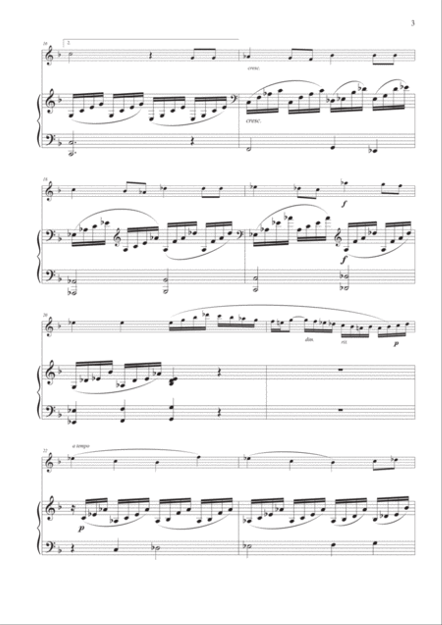 Song Without Words Op. 19 No. 1 for Flute and Piano Flute Solo scores gallery preview page 3