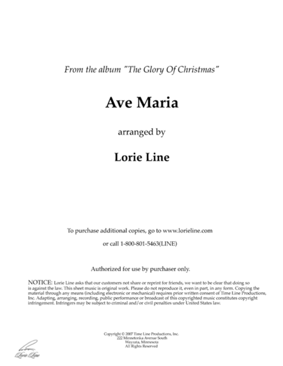 Ave Maria Piano Solo scores gallery preview page 1