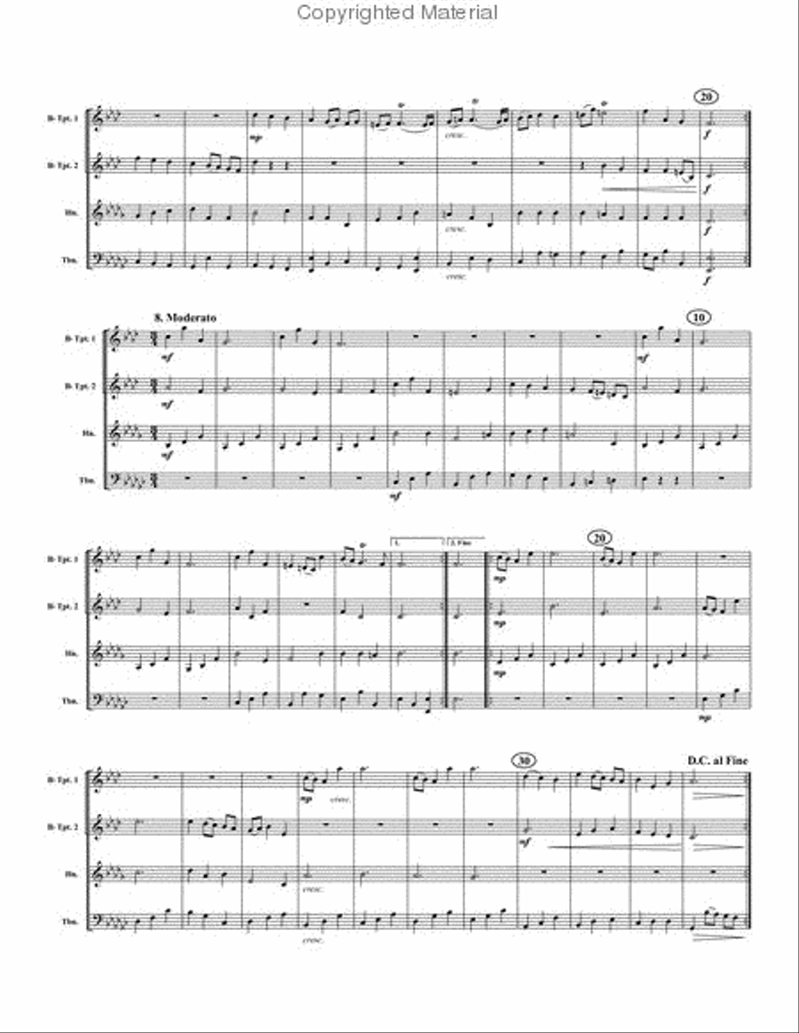Water Music Suite Water Music Suite Brass Quartet scores gallery preview page 4