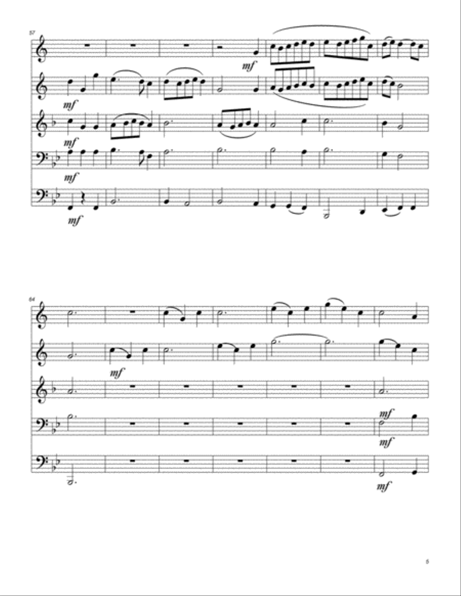 Prelude and Air Prelude and Air Brass Ensemble scores gallery preview page 6