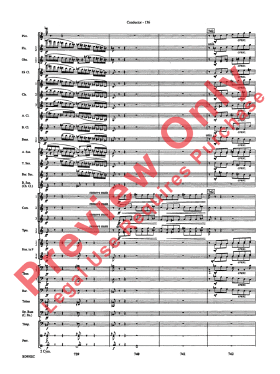 Symphony No. 3 for Band Symphony No. 3 for Band Concert Band scores gallery preview page 139