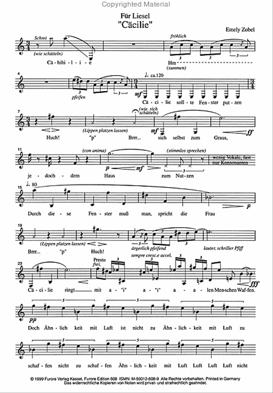 Cacilie op. 13 Voice Solo scores gallery preview page 2