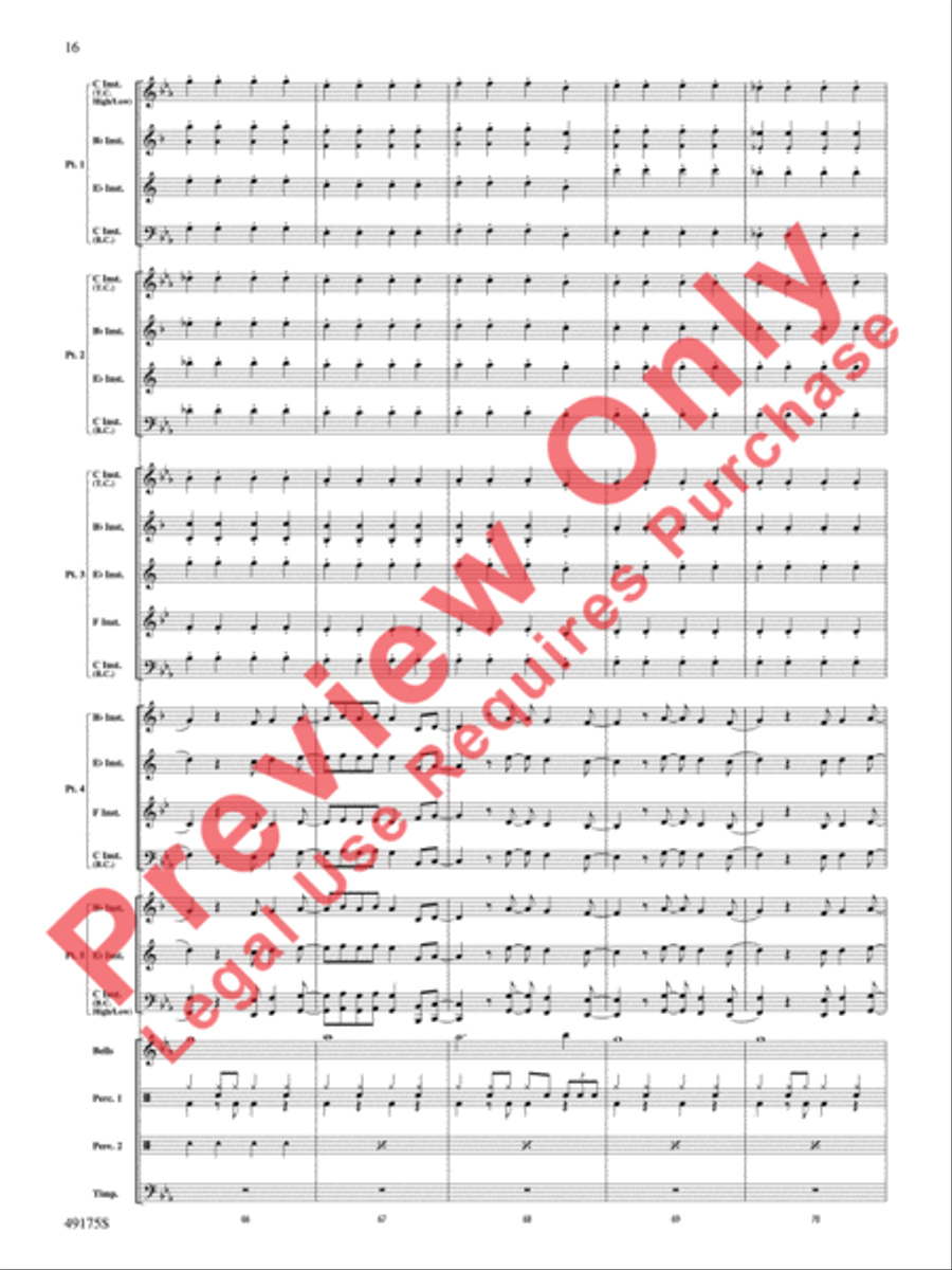 You'll Be Back Concert Band scores gallery preview page 17
