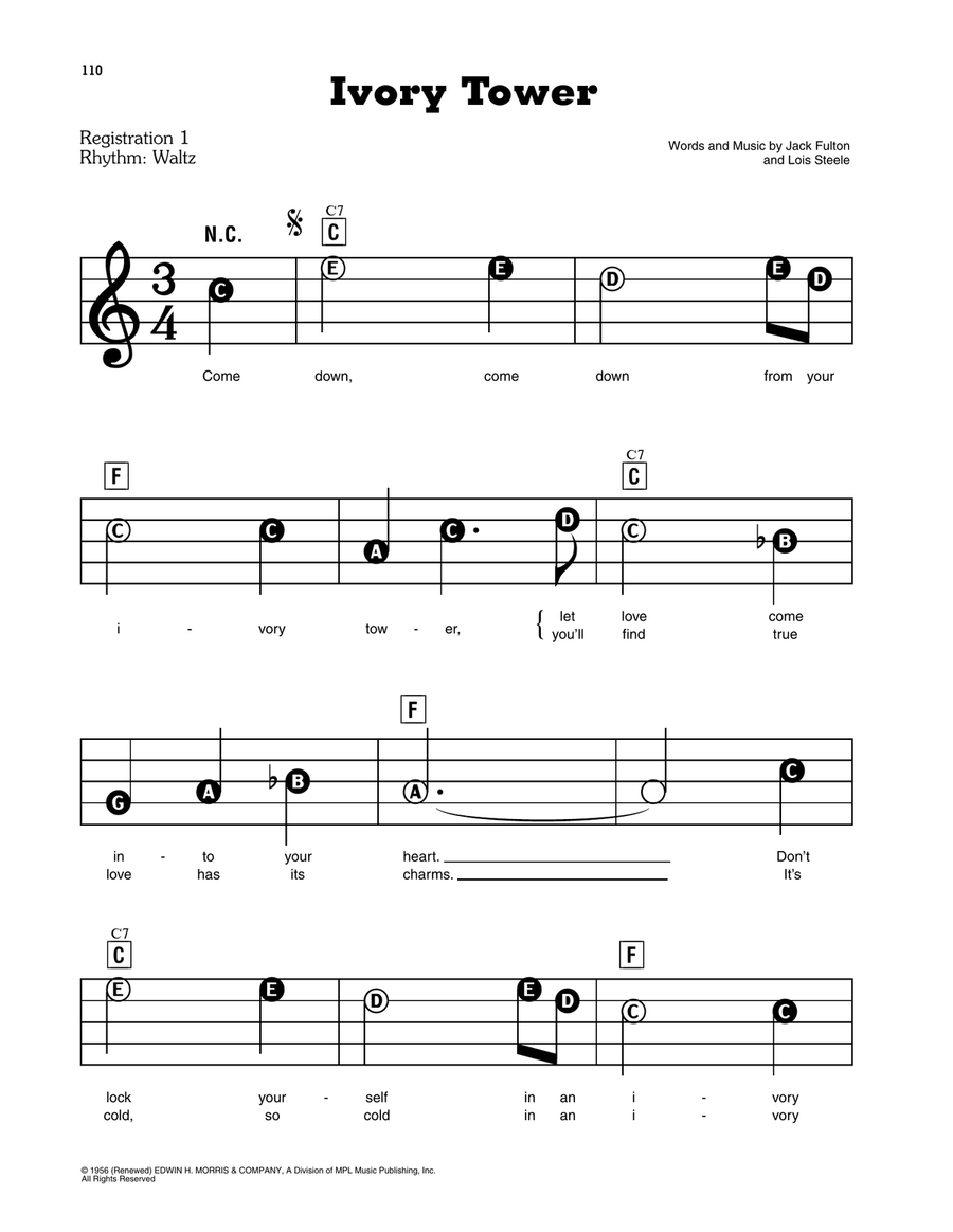 Ivory Tower Electronic Keyboard scores gallery preview page 1