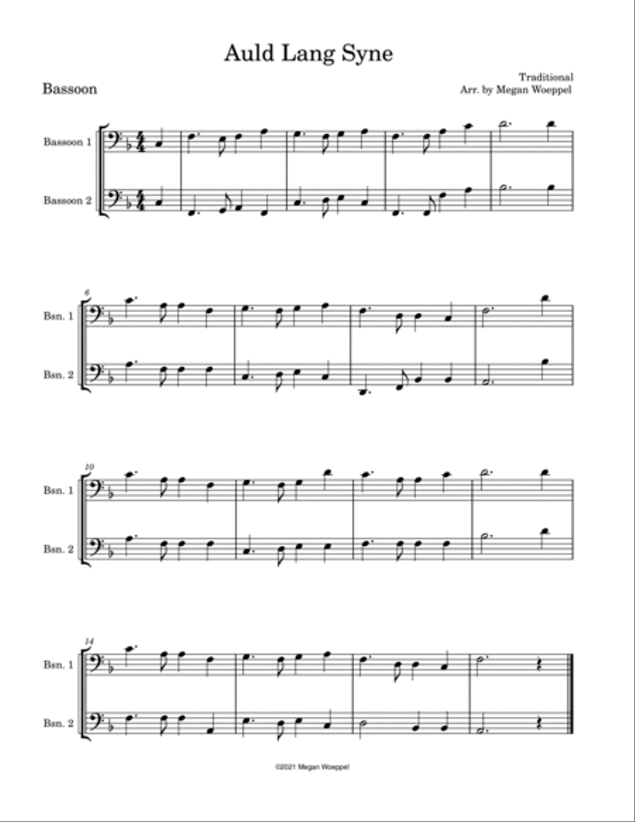 Easy Holiday Duets - Bassoon Easy Holiday Duets - Bassoon Woodwind Duet scores gallery preview page 3