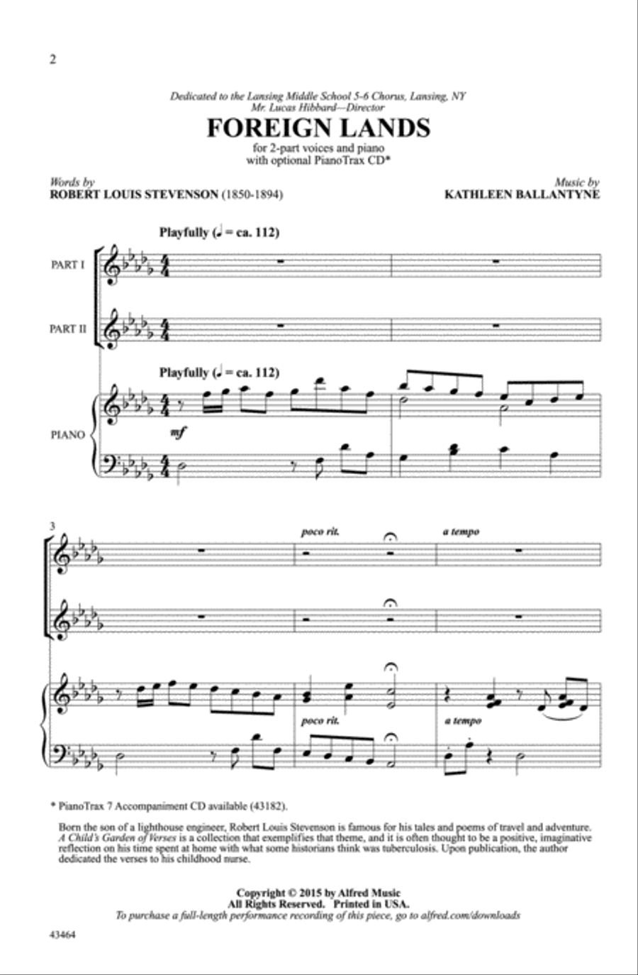 Foreign Lands Choir scores gallery preview page 1