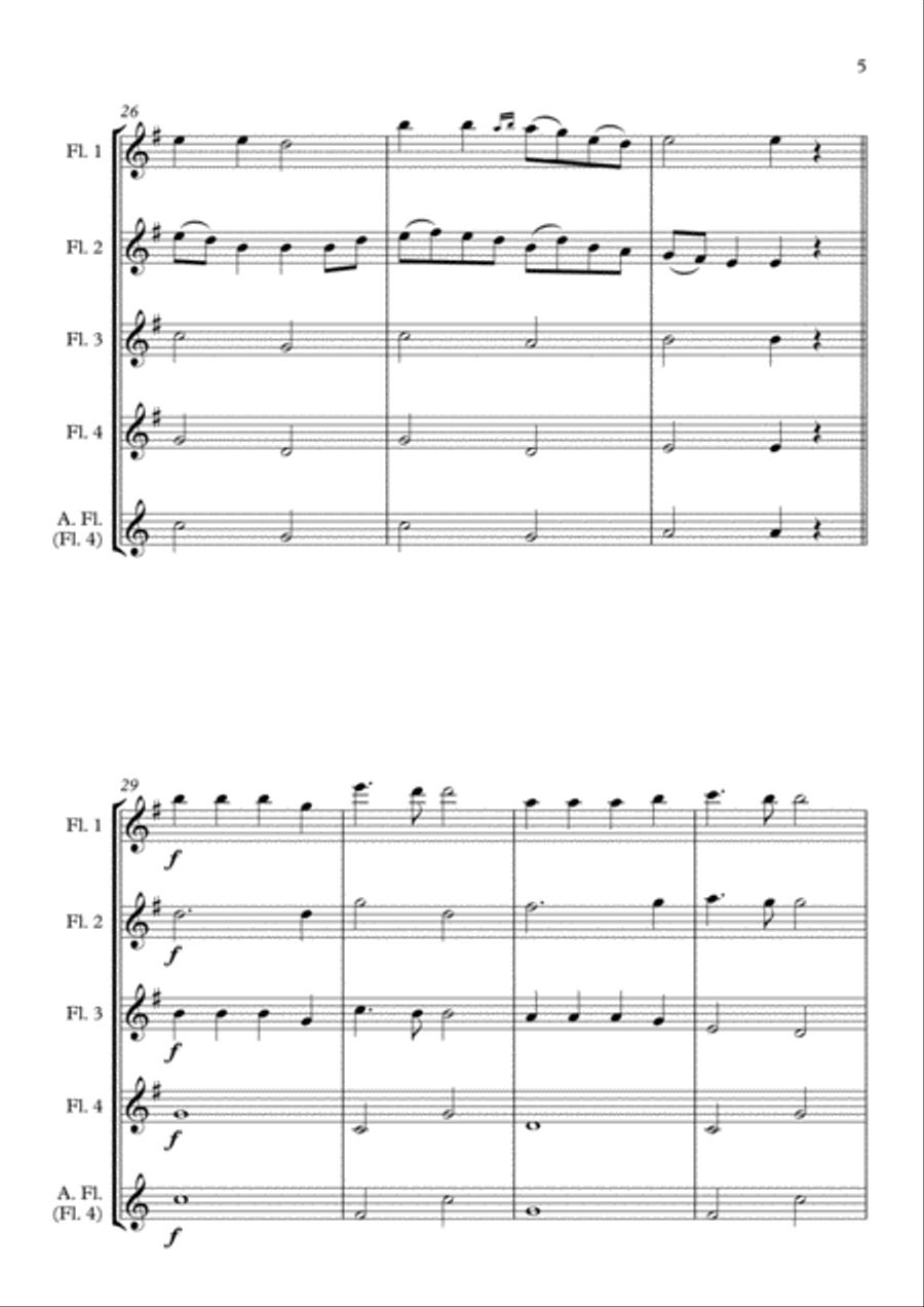 Nancy Mulligan Flute Quartet scores gallery preview page 5