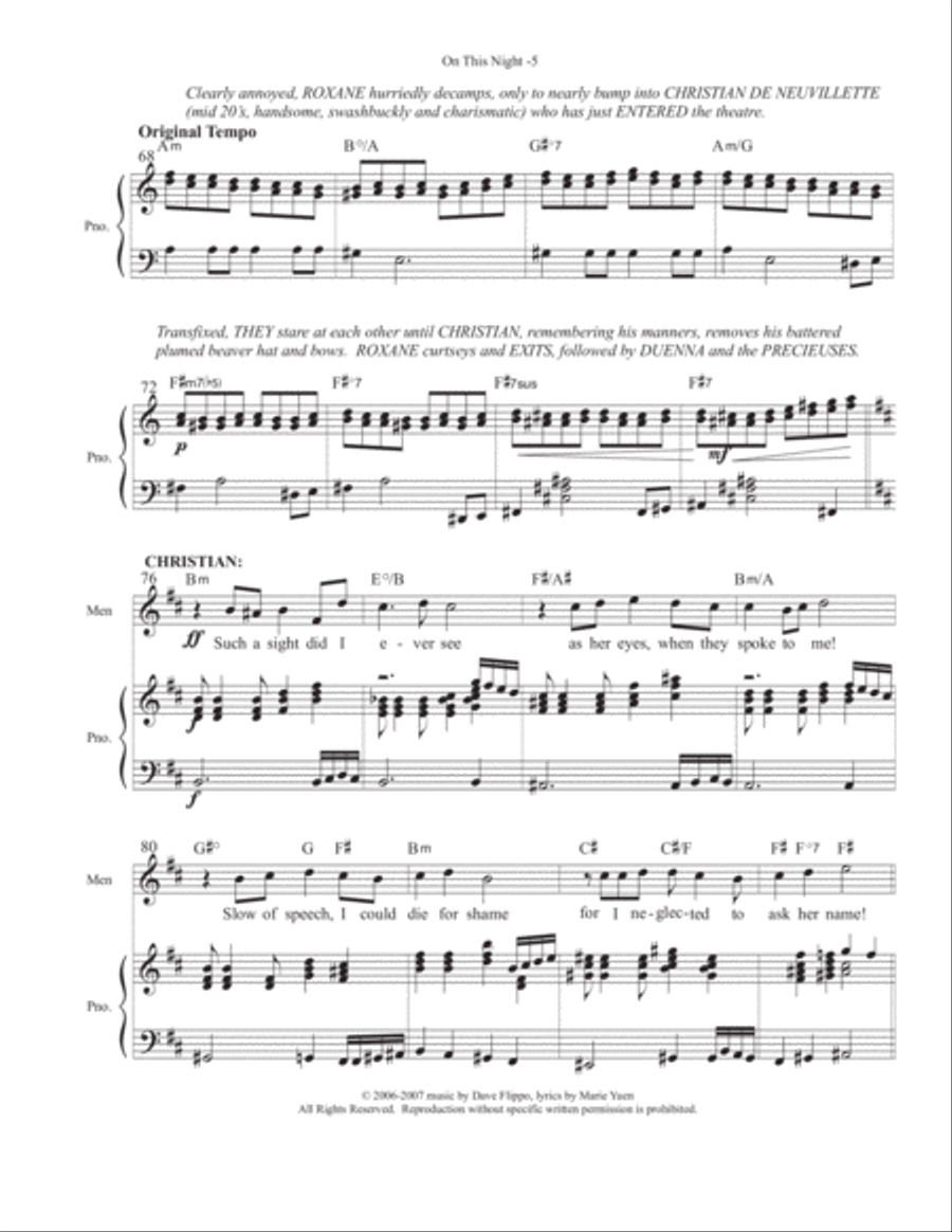 ENSEMBLE COLLECTION - Three ensemble pieces from Roxane, of Bergerac - a full length musical Voice scores gallery preview page 6