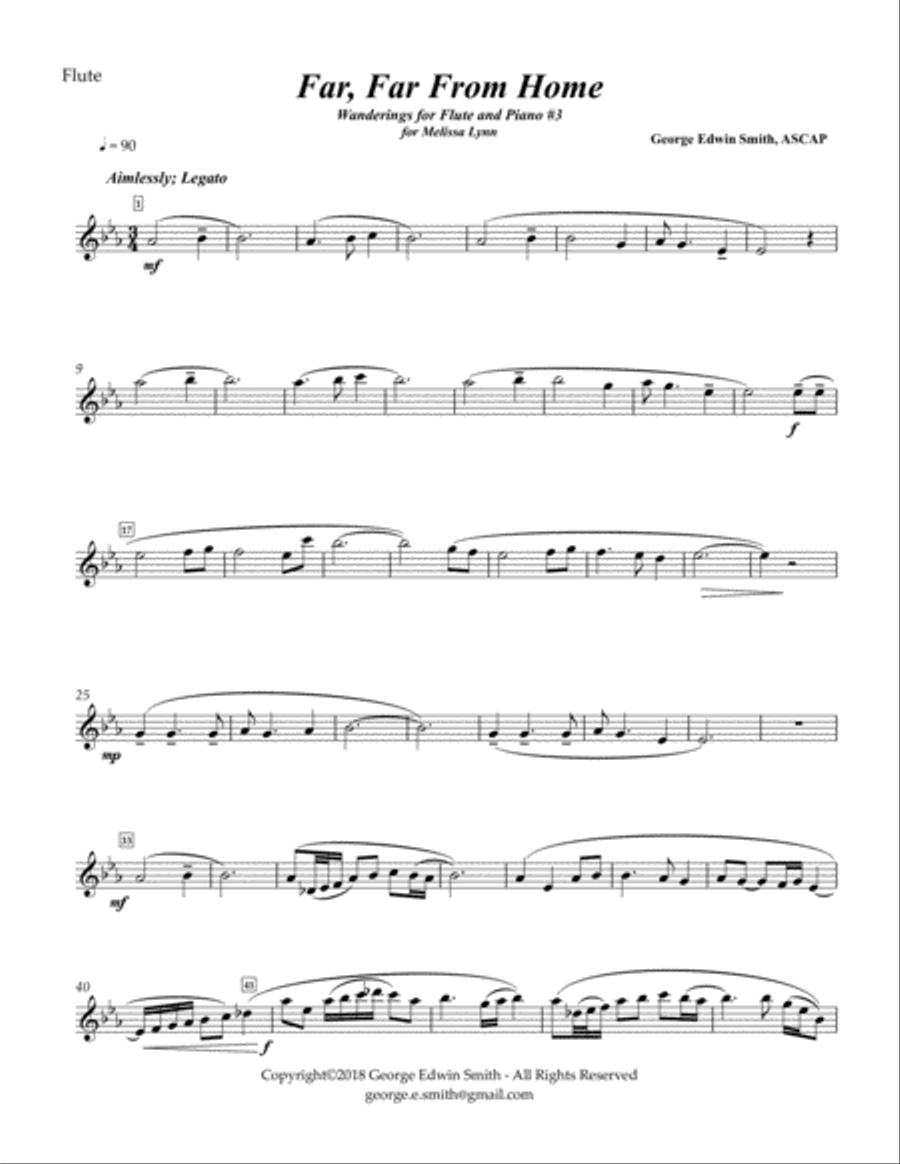 Far, Far From Home - Flute part Flute Solo scores gallery preview page 1