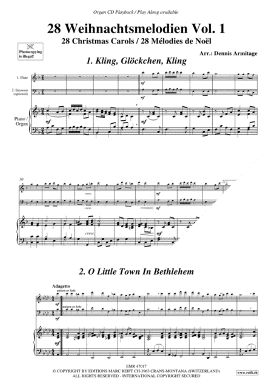 28 Weihnachtsmelodien Vol. 1 + 2 Woodwind Duet scores gallery preview page 3