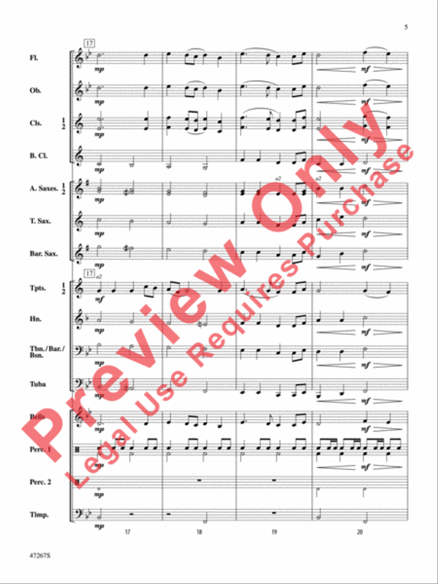 Of Pride and Power Concert Band scores gallery preview page 6