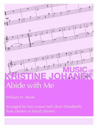 Book cover for Abide with Me (2 octave Handbells, Tone chimes or Hand chimes)