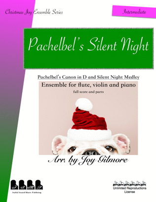 Book cover for Pachelbel's Silent Night_Studio License_Christmas Ensemble for flute, violin & piano