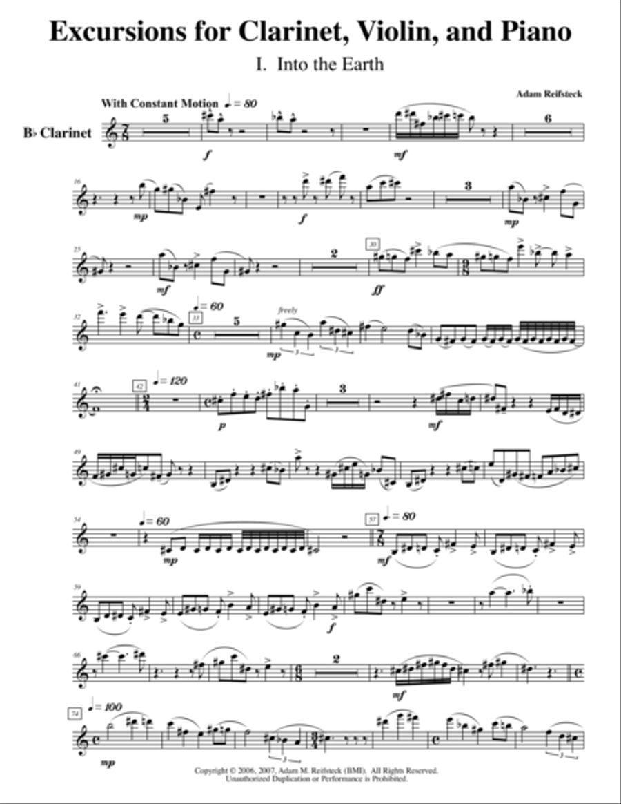 Excursions (Parts) Small Ensemble scores gallery preview page 1