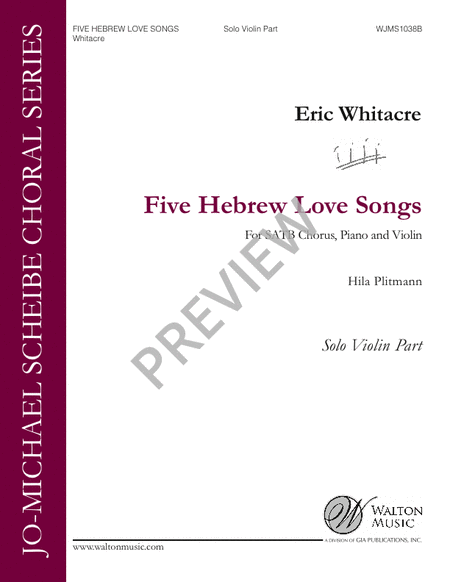 Five Hebrew Love Songs (Solo Violin Score) image number null