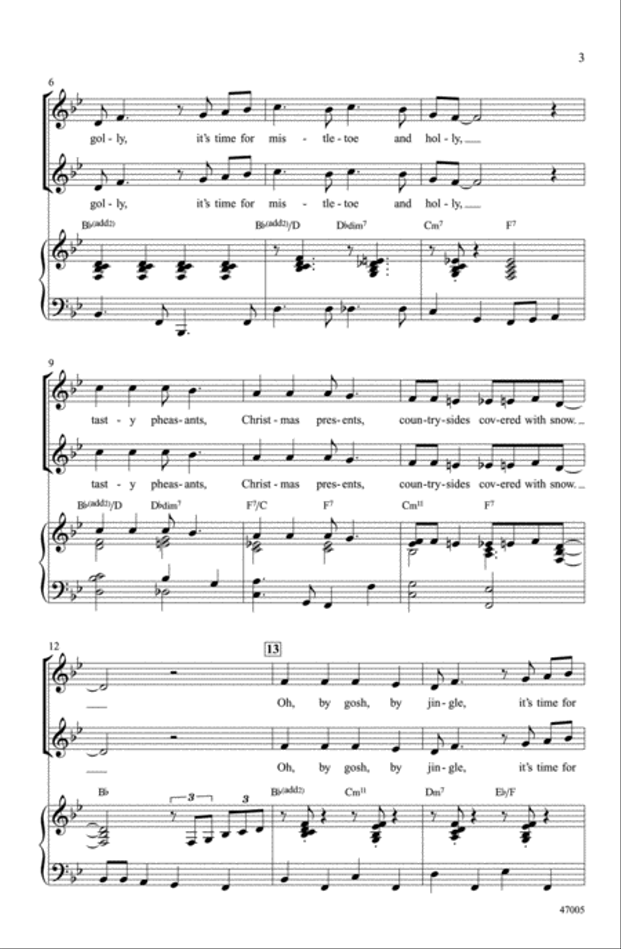 Mistletoe and Holly Choir scores gallery preview page 2