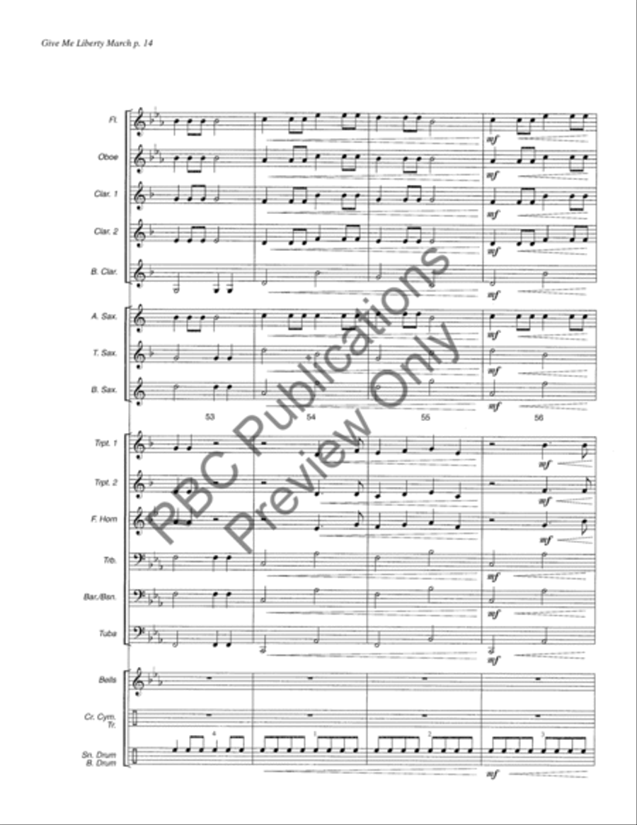 Give Me Liberty March Give Me Liberty March Concert Band scores gallery preview page 17