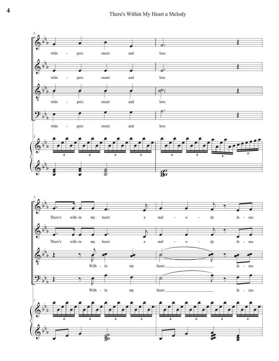 There's Within My Heart a Melody 4-Part scores gallery preview page 4