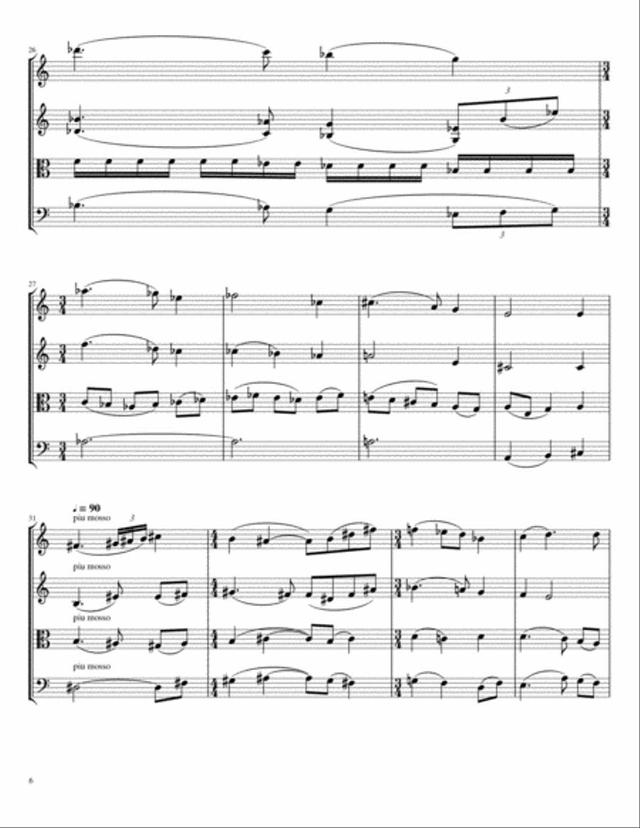 Piece for String Quartet String Quartet scores gallery preview page 6