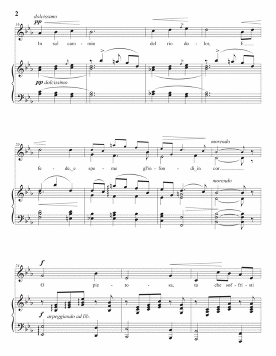 Mascagni: Ave Maria (transposed to E-flat major)