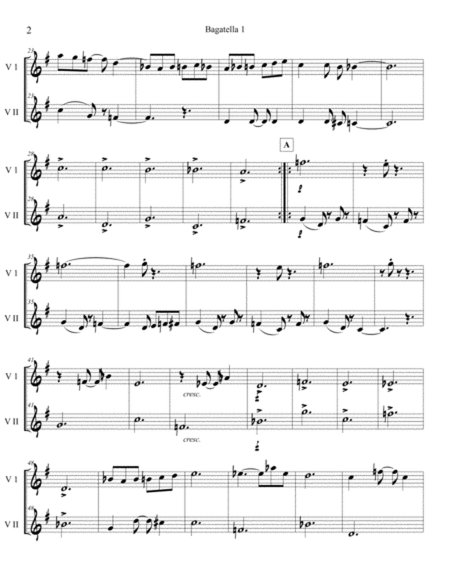 Four Bagatellas for Violin Duet image number null