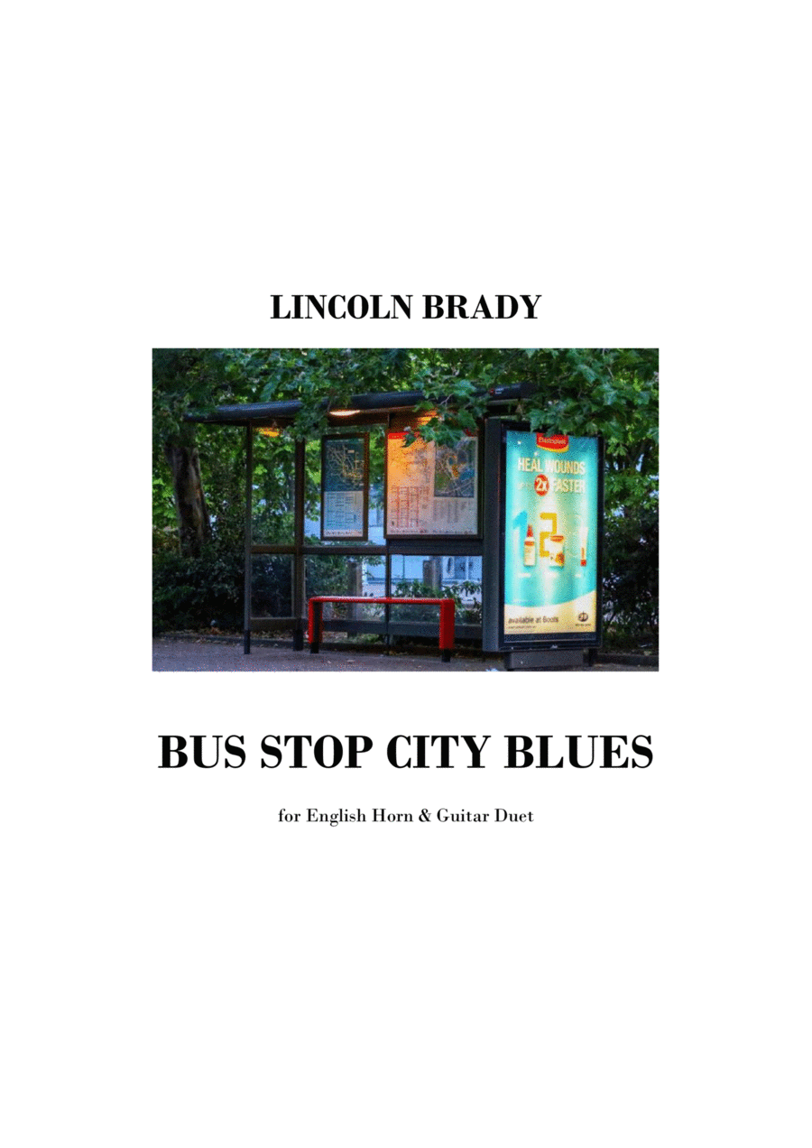 BUS STOP CITY BLUES - English Horn & Guitar Chamber Music scores gallery preview page 1