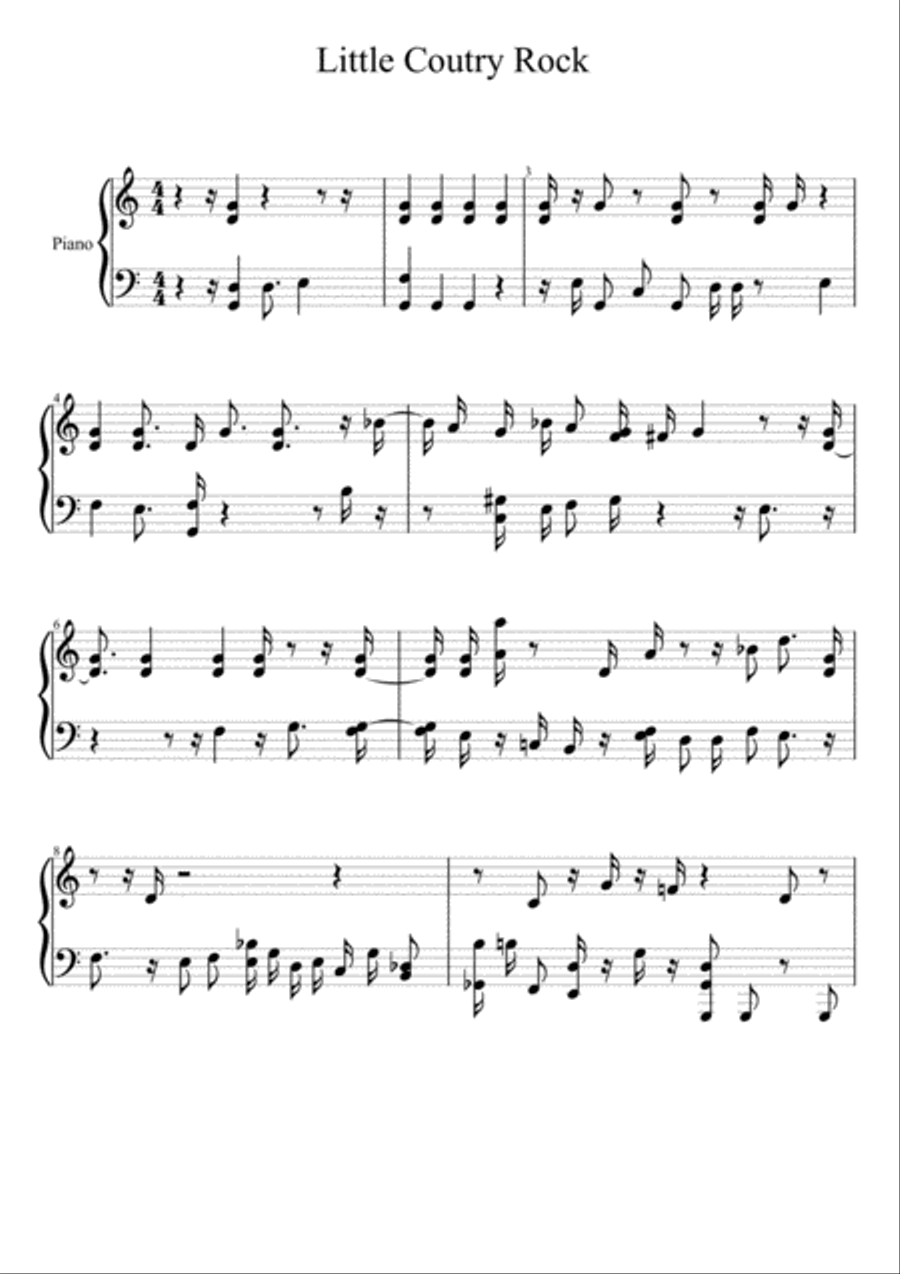 Little country rock Small Ensemble scores gallery preview page 1