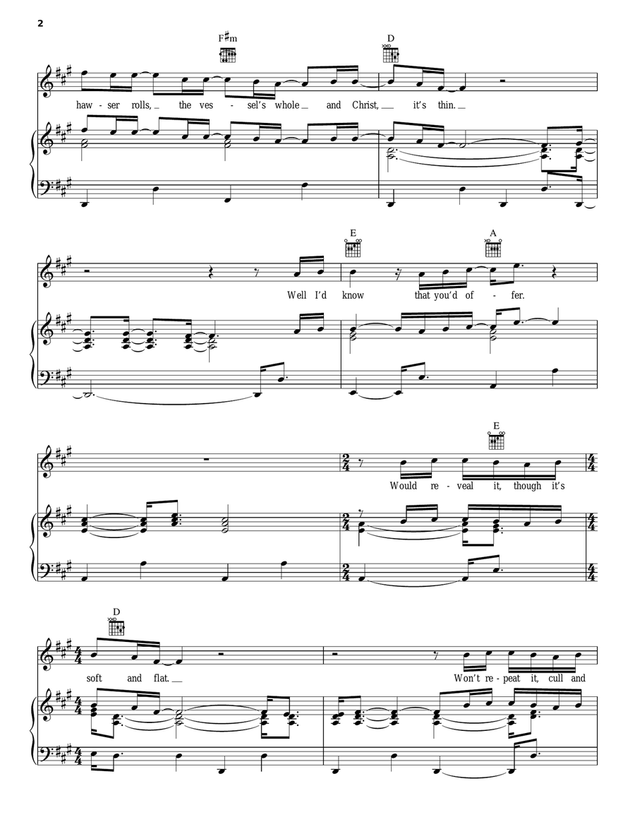 Beth / Rest Piano, Vocal, Guitar scores gallery preview page 2