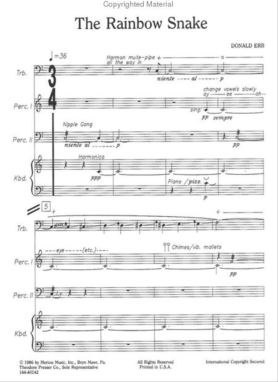 The Rainbow Snake The Rainbow Snake Chamber Music scores gallery preview page 2