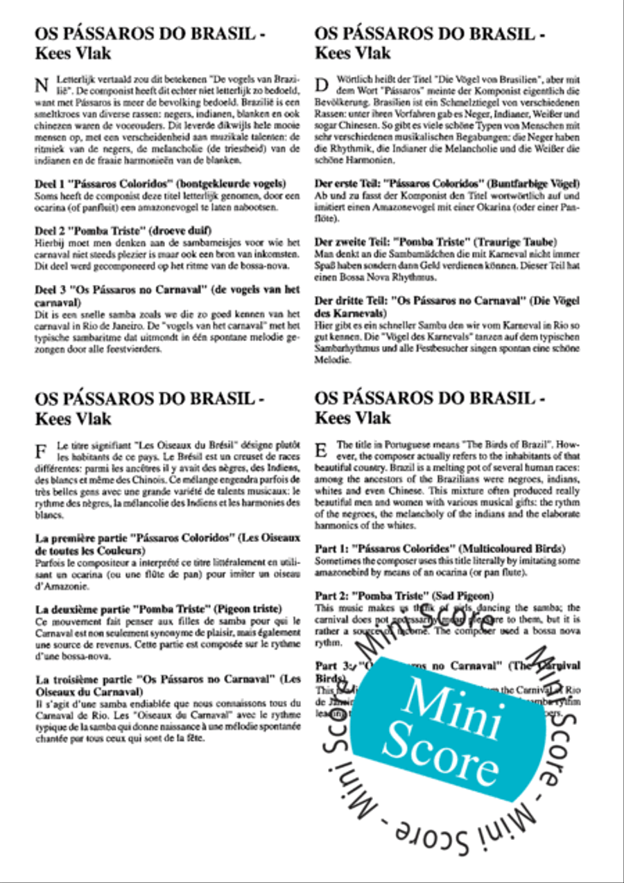Os Passaros Do Brasil Concert Band scores gallery preview page 7