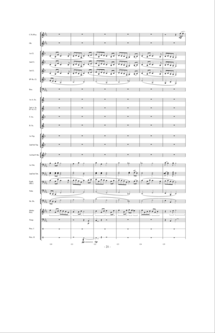 In the Winter of 1730: A River's Journey Concert Band scores gallery preview page 20
