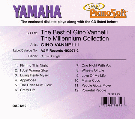 The Best of Gino Vannelli - The Millennium Collection - Piano Software