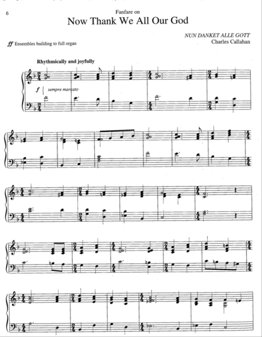 Thanksgiving Music for Manuals Organ scores gallery preview page 4